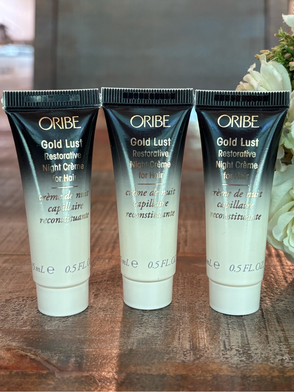 NEW Oribe GOLD LUST Restorative NIGHT CRÈME for Hair TRIO!